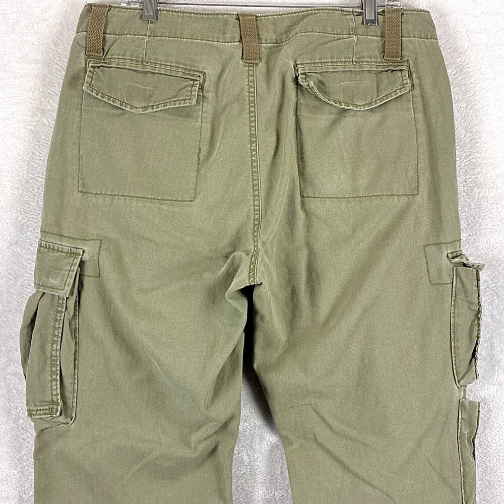 VTG Gap Cargo Pant Men 34x34 Olive Drab Military Baggy M65 Paratrooper Baggy Y2K - Picture 6 of 13